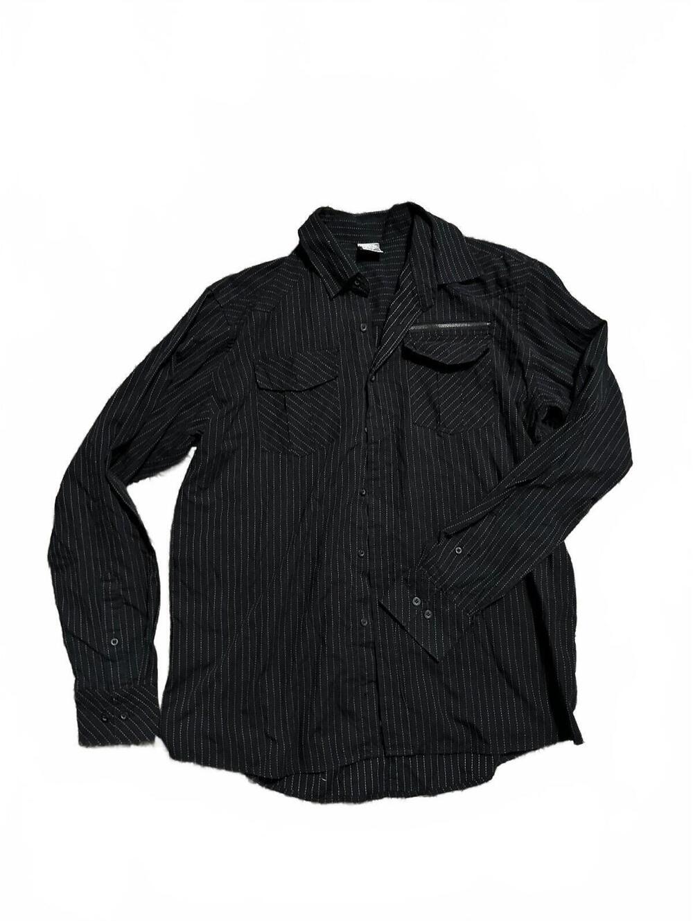 Men's Avirex Black Button Up Shirt Size L